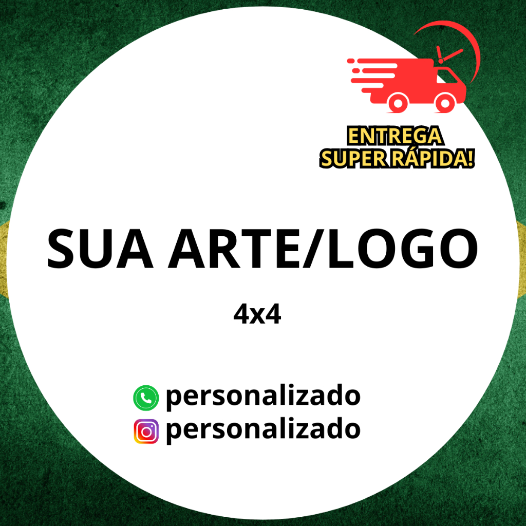 Adesivos Personalizados 4×4 cm – Recorte Eletrônico, pode molhar.