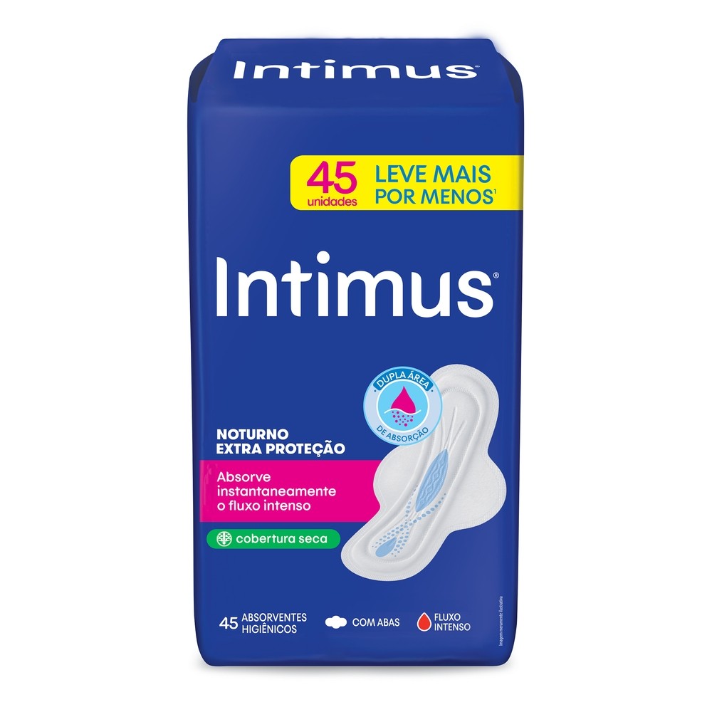 Absorvente Intimus Toda Protegida Noturno Seca C/A 45