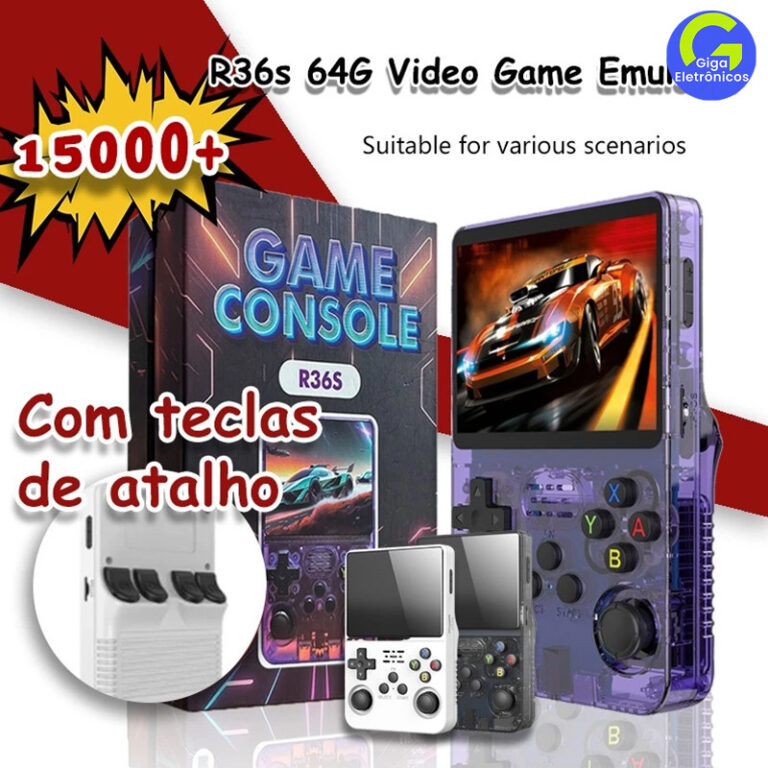 Linux 64g console portátil R36S tela IPS 3.5 pole