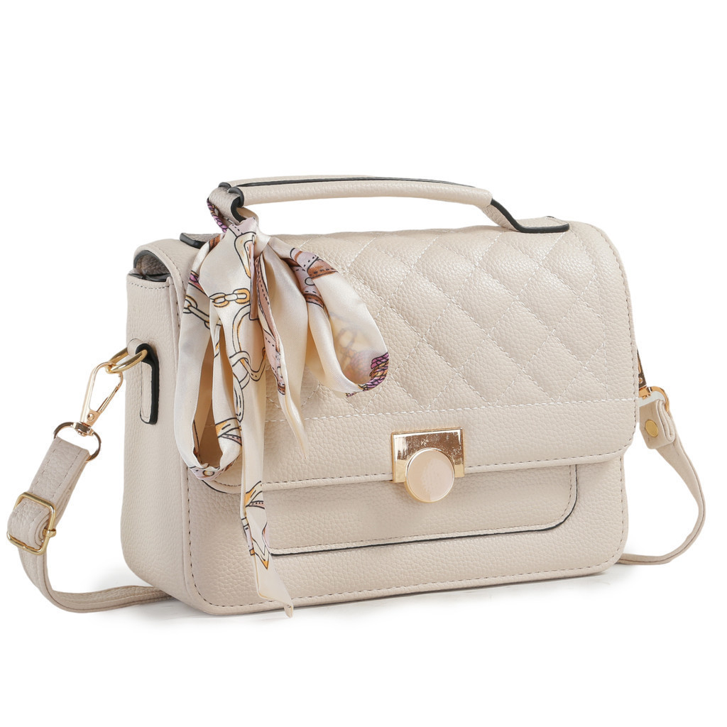Bolsa Feminina Transversal Com Lencinho Bau Tiracolo Espaçosa Bolsa Feminina Estruturada Media Com A