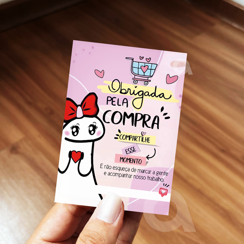 Carta Agradecimento Ao Cliente – Tipo Flyer / Folheto / Mimo 10x7cm –