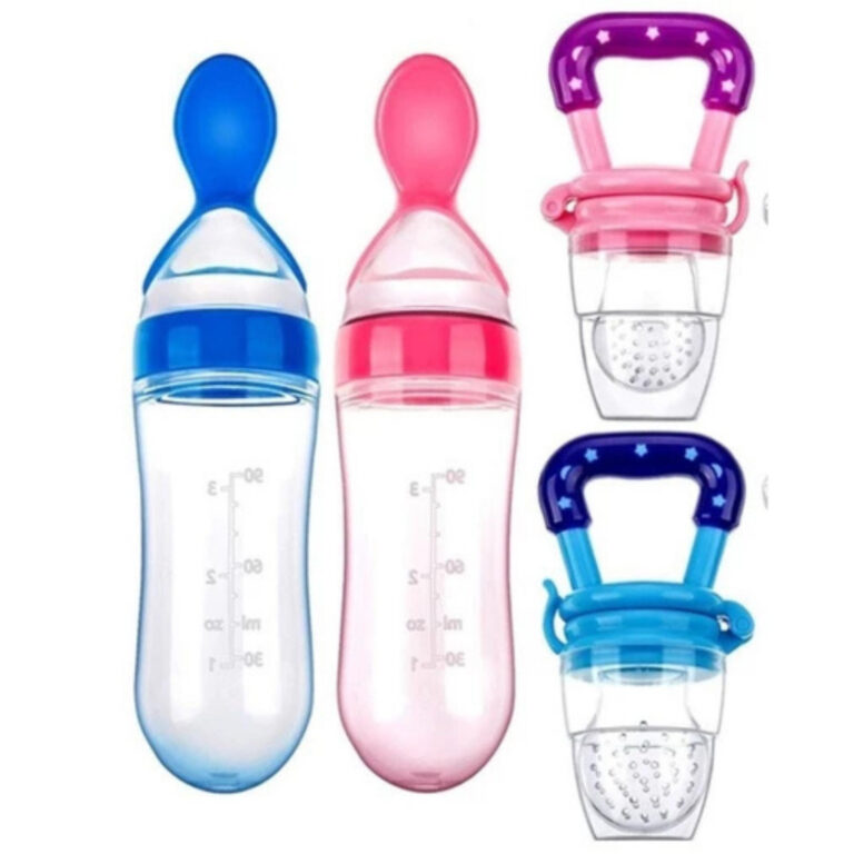 Kit Alimentação Chupeta Mordedor Porta Frutas e 
