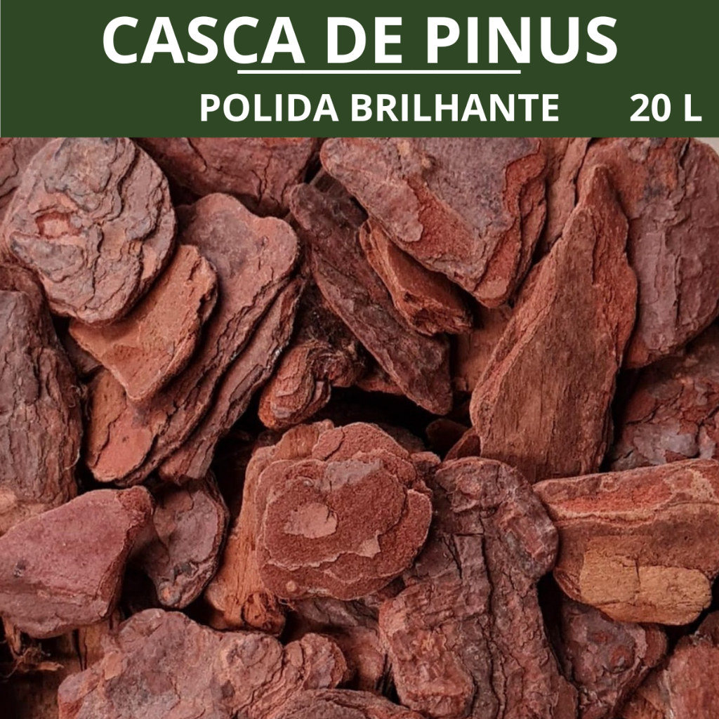 Casca De Pinus Polida Natural – Selecionadas Jardinagem Decoração de Plantas Saco 3, 10, 20 litros