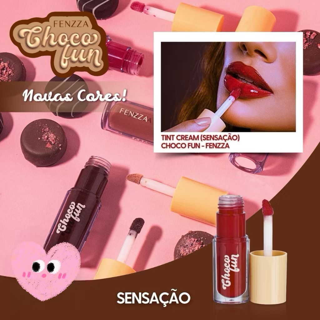 FENZZA LIP TINT CHOCO FUN GLOSS LABIAL GANACHE AU LAIT FLAN FONDUE Rushed