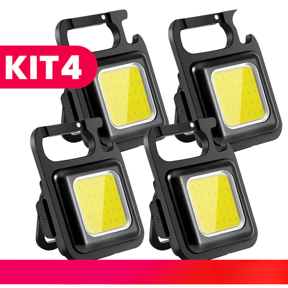 Mini Lanterna – led Portátil/USB Recarregável Iuminação ajustavél 3 Modos De Luz Lanternas  Chaveiro