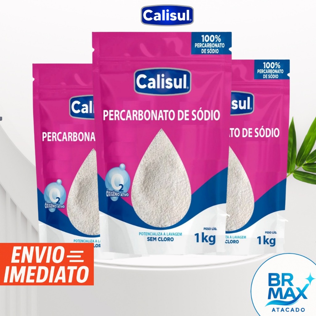 Alvejante Percarbonato 99% Pure –  Tira Manchas Roupas Brancas e Coloridas – 1KG