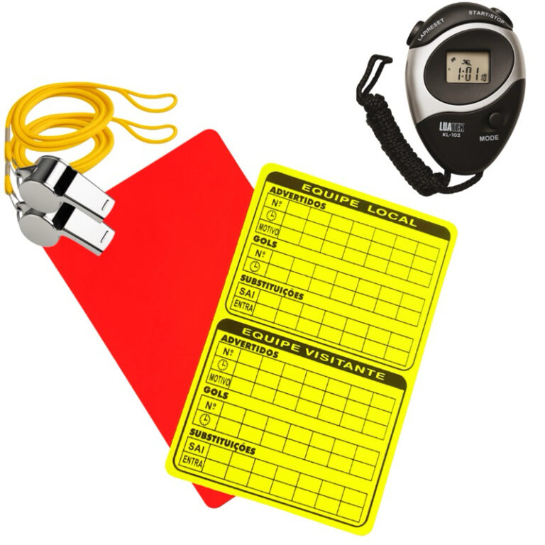 Kit Árbitro de Futebol Profissional com Cronômet
