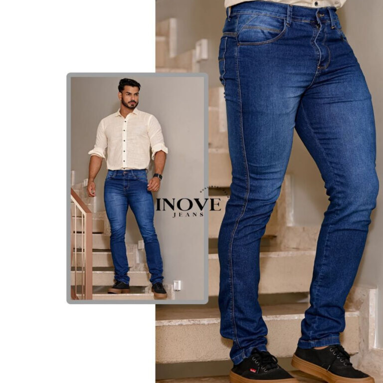 Calça Jeans Masculina Premium Slim Super Confort 