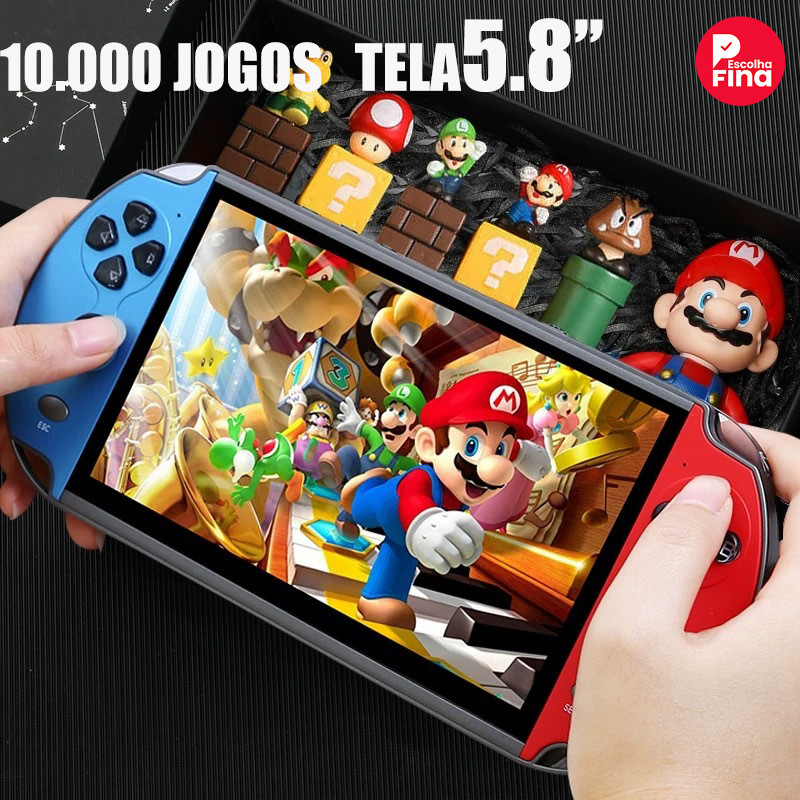 16GB 2025 Videogame Portatil Tela 5.8 /5.5 10000 Jogos Retro Console de Mão Memoria Expansivel