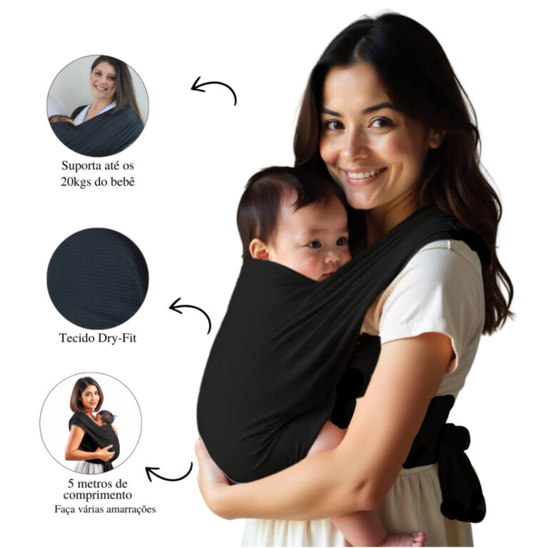 Sling Bebê Confortavel Ergonômico DryFit Wrap Sl
