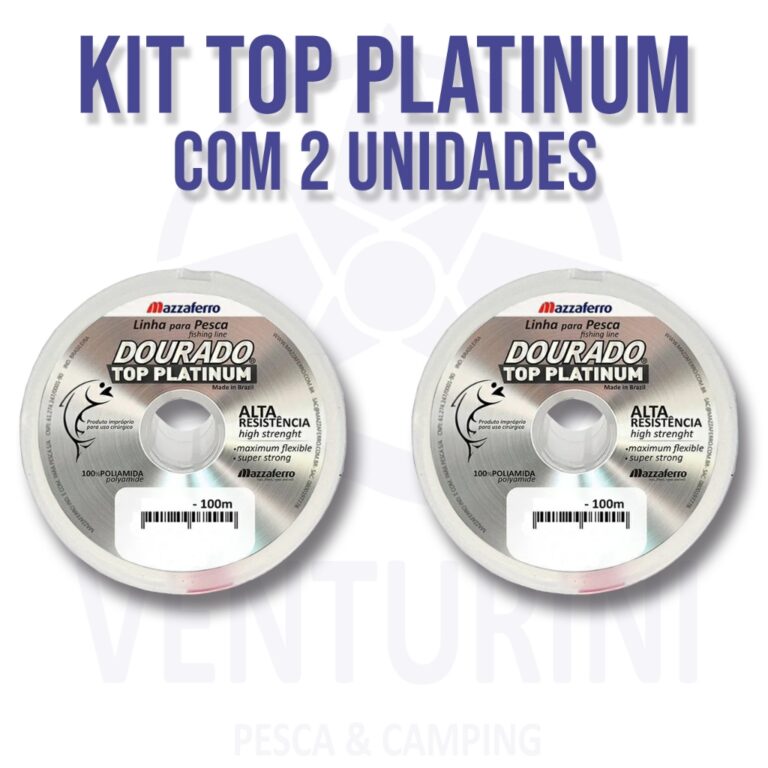Kit Com 2 Unidades de Linha De Pesca Dourado Top P