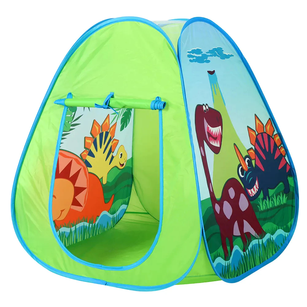 Tenda Encantada Dinossauros  Barraca Infantil Auto Montável  90cm  Poliéster Premium   INMETRO