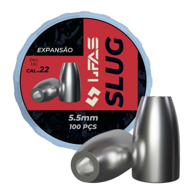 Chumbinho Slug 5.5mm 24 Grains 100pcs Chumbo Pesad