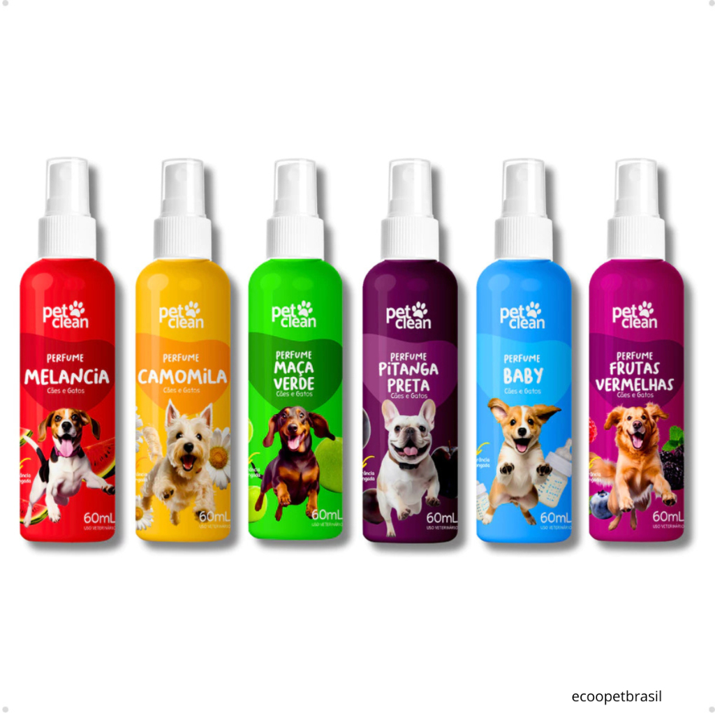 Perfume Colônia Pet Shop para Cachorro e Gato Linha Fragrâncias 60ml Vários Aromas – Pet Clean