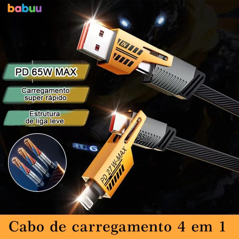 Cabo de carregamento 4 em 1 carregamento rápido C