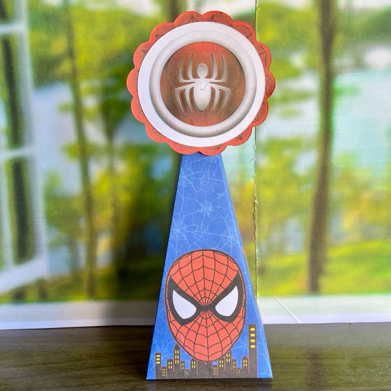 10 Caixa Pirâmide Cone Homem Aranha Personalizado para Festa Lembrancinha Festa PEGUE E MONTE