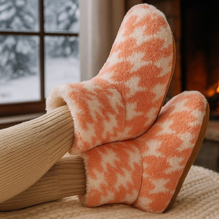 Pantufa Bota Adulto Estampa Forrada Quentinha Anti