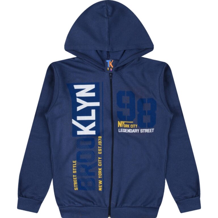 Jaqueta Masculina com Capuz Moletom Roupa Menino J