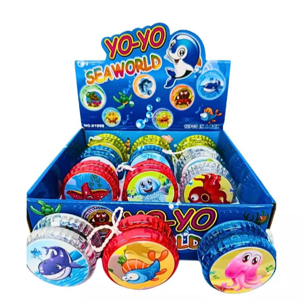 Caixa Com 12 Super Ioiô Yoyo Luz De Led Colorido 
