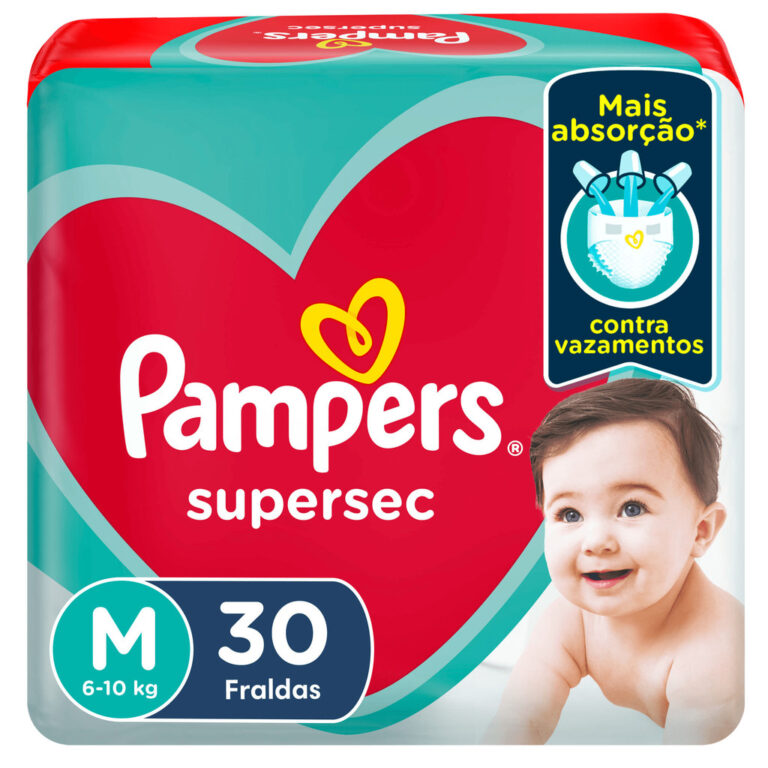 Fralda Descartável Pampers Supersec Pacotão M 30
