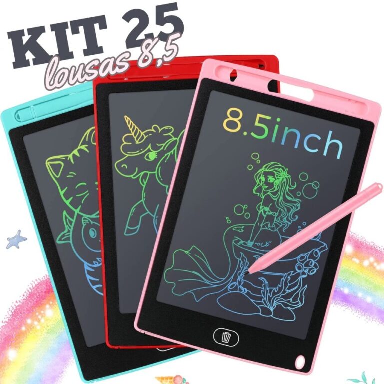 KIT 25 Lousa Mágica Tela Lcd Tablet Infantil De E
