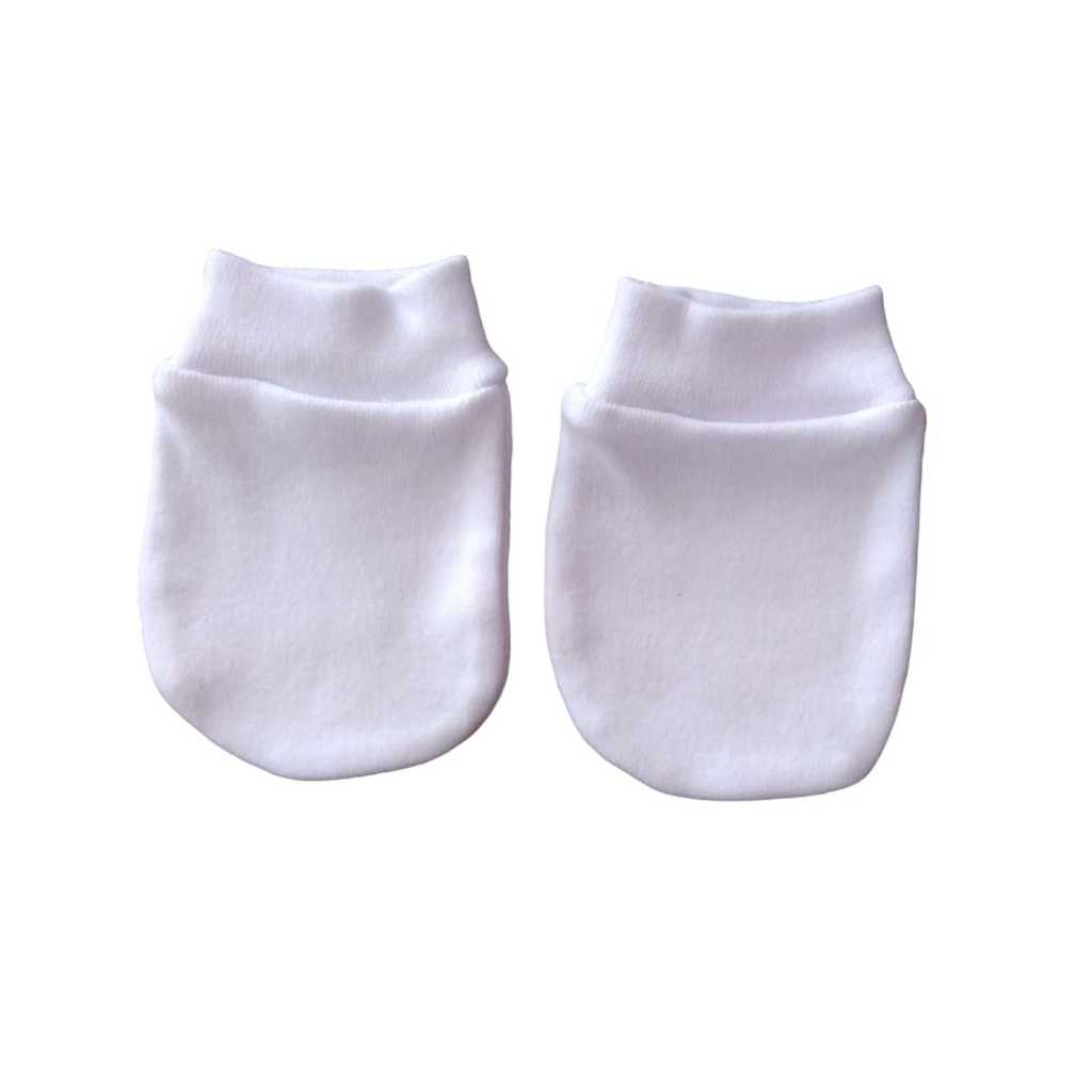 Luva para Bebê Suedine 100% Algodão Antialérgico – Par Avulso ou Kit 3 Pares – Proteção e Conforto R