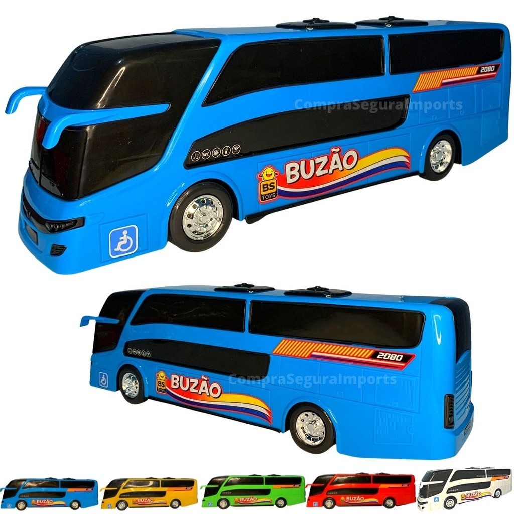 Ônibus De Brinquedo Grande 40cm Buzão Carrinho