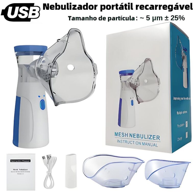 Inalador Nebulizador Portátil Ultrassônico Atomi