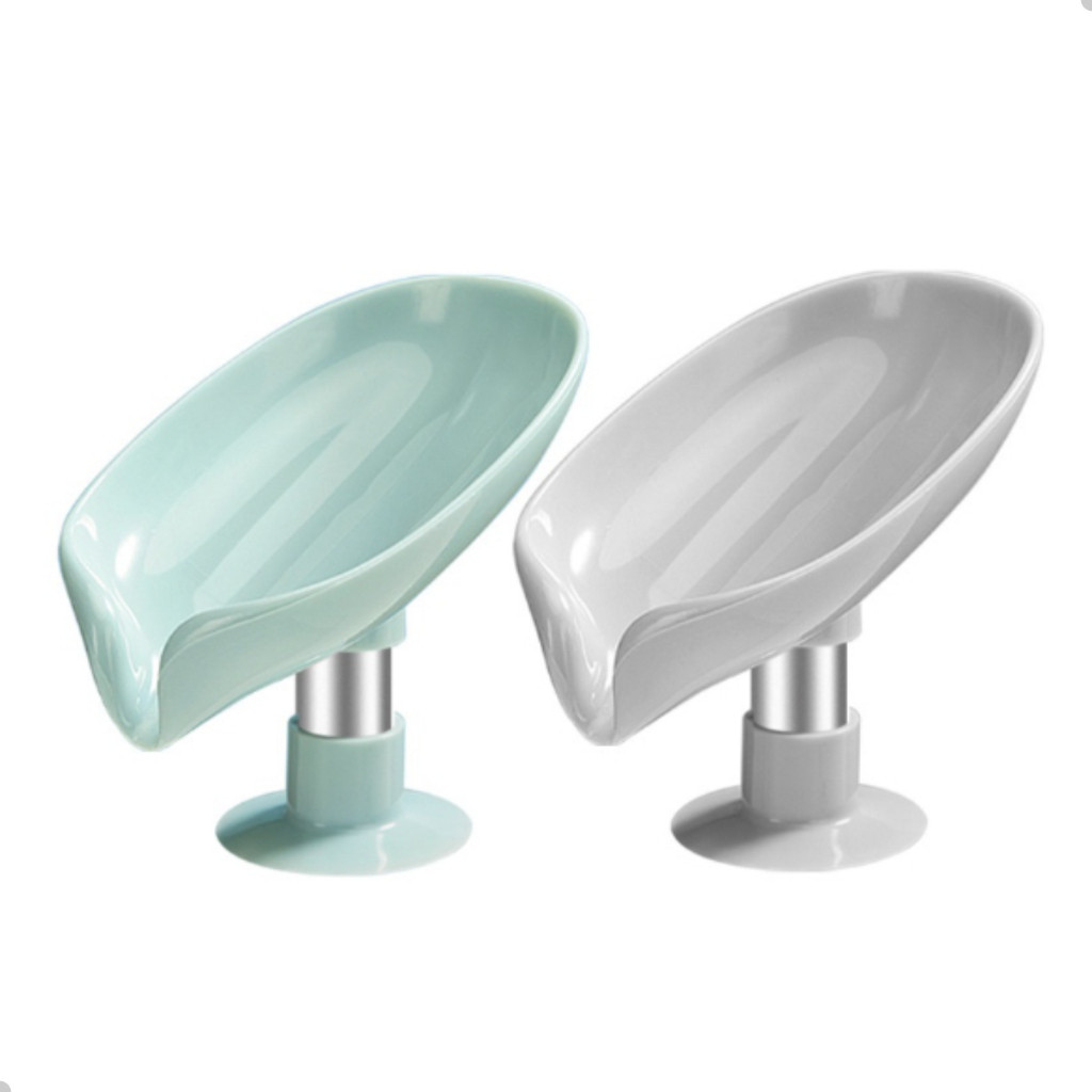 Saboneteira De Pia Banheiro Com Suporte Sabonete Formato Folha Ventosa Ajustavel RD1063