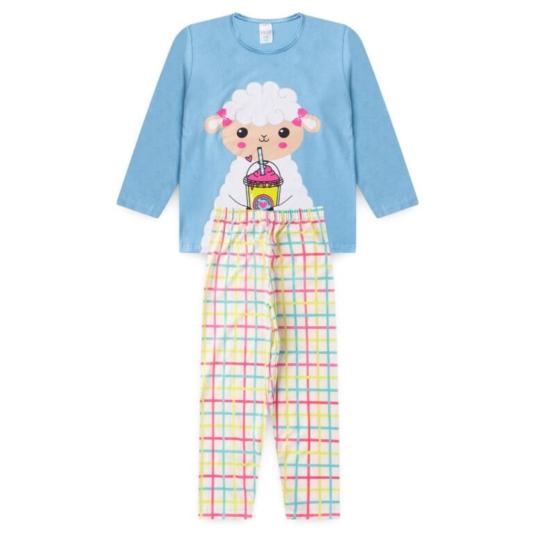 Pijama Infantil Feminino Inverno Milkshake Sheep