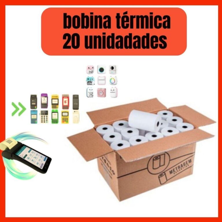 Kit C/20 Bobina Térmica 57X16 P/Maquininha De Car