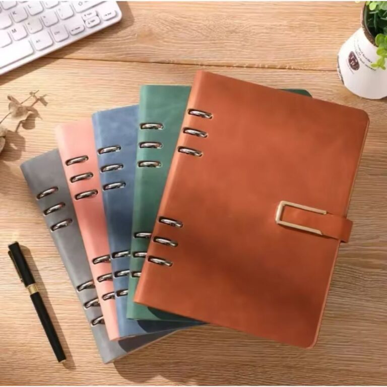 Caderno Fichario PU A5 Elegante Capa Aveludada 119