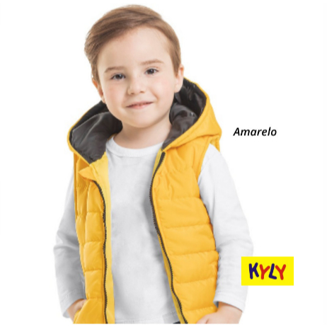 Colete em Nylon com Capuz Infantil Menino  Kyly Ta