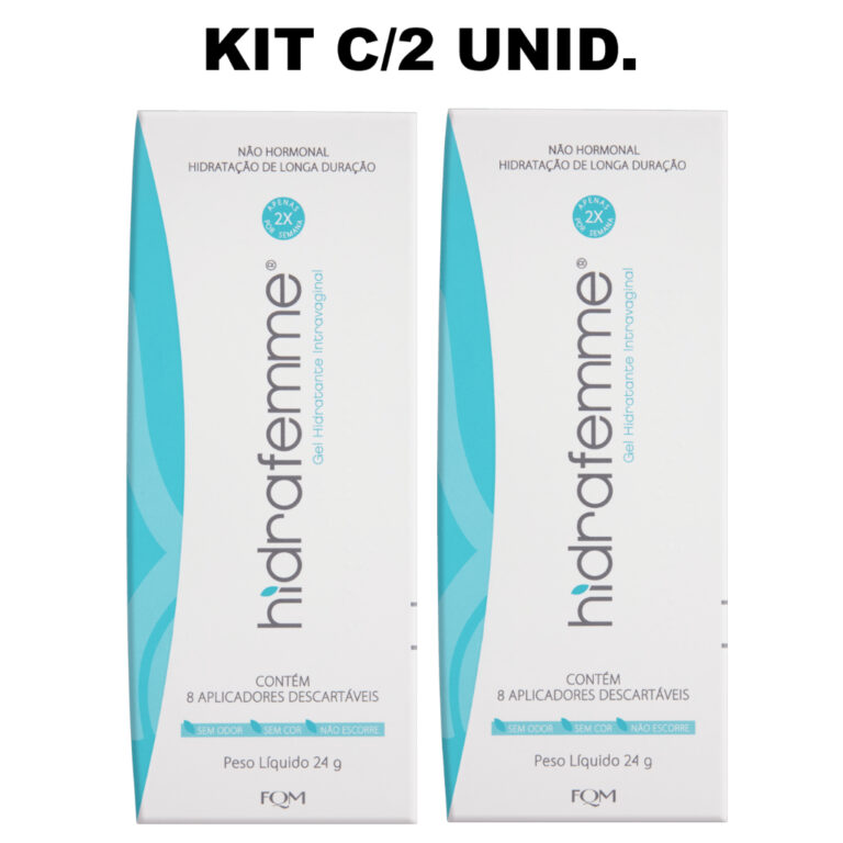 KIt c/2 Gel Hidratante Vaginal Hidrafemme 24g + 8 