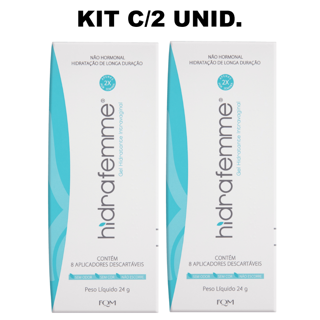 KIt c/2 Gel Hidratante Vaginal Hidrafemme 24g + 8 aplicadores
