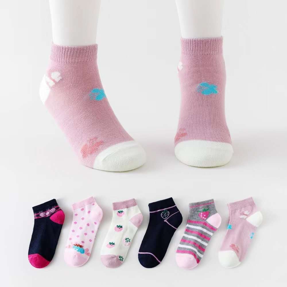 Kit Ate 24 Pes Meia Infantil Menino Feminino 75% Algodao de Criança 1 a 9 anos 6810