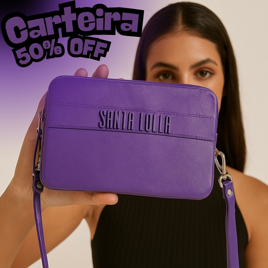 Carteira Bolsinha Feminina de Mão Pequena Zíper Tendência 2025