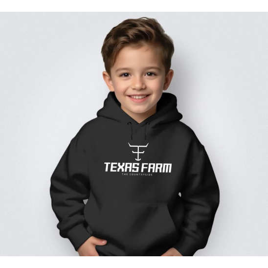 Moletom Infantil Bolso Canguru Gola Careca Texas U