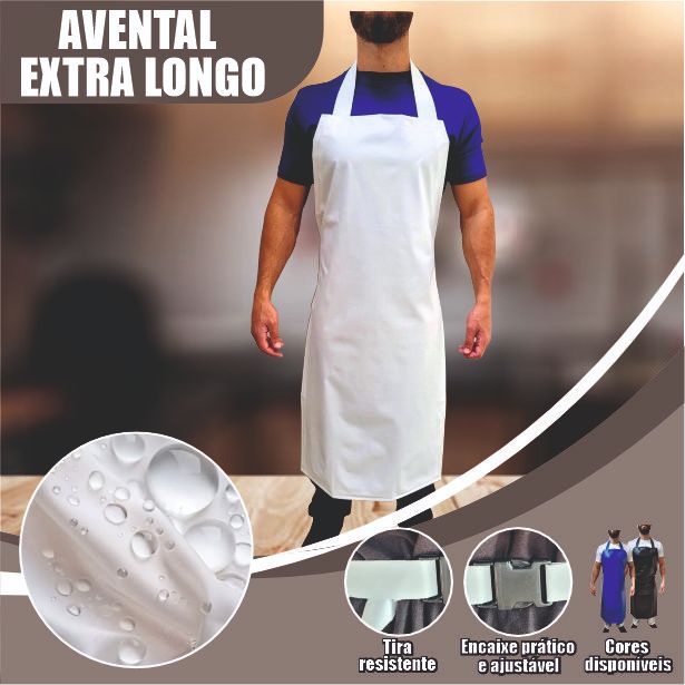 Kit 2 Avental Pvc Impermeável Açougueiro Peixari