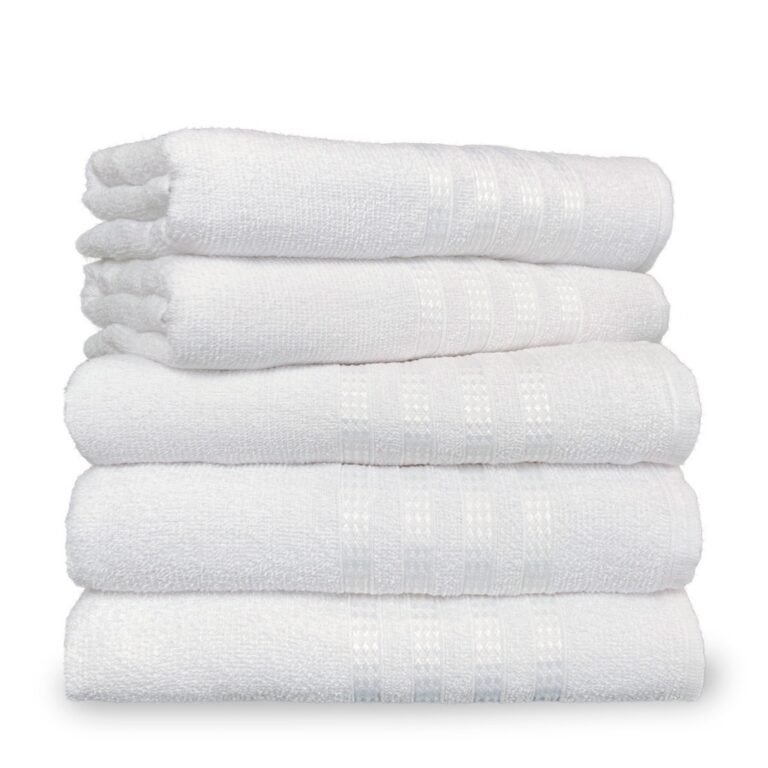 Kit 05 Toalhas De Rosto Brancas – Felpuda &#