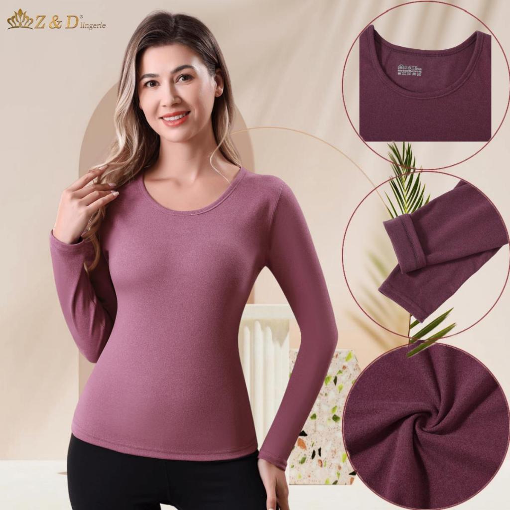 Blusa Térmica Feminina Segunda Pele Manga Larga Dupla Camada Aveludada ZED DRNY02