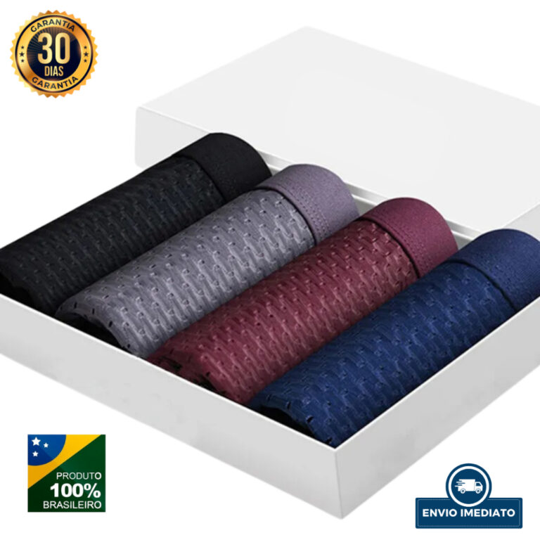 Kit 5 Cuecas Boxer Dry Fit Premium Tecido Respirav