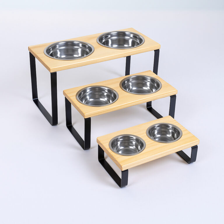 Suporte Duplo Elevado Comedouro Bebedouro Alimenta