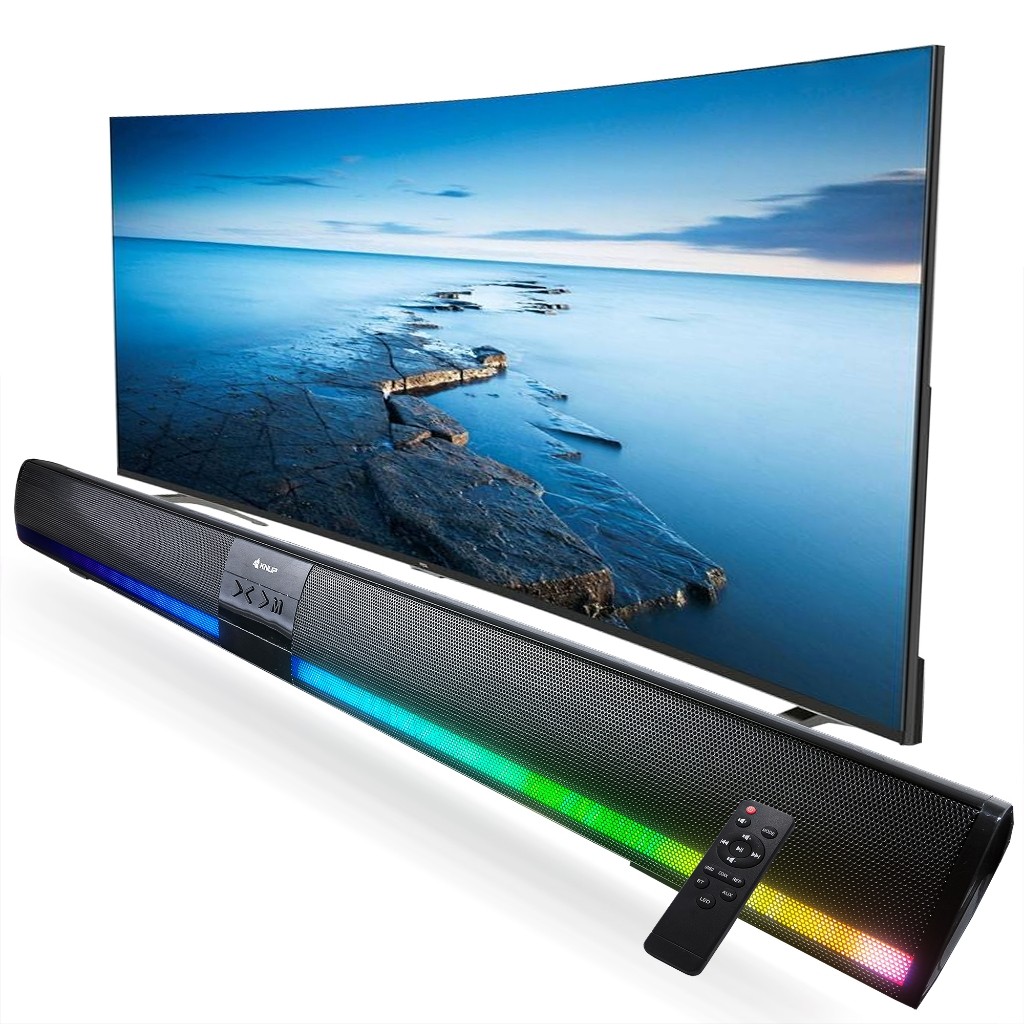 Soundbar Subwoofer Speaker Home Tv Smart Com Controle Bluetooth BT 5.1 Fm Sd Aux P2 Filmes Series