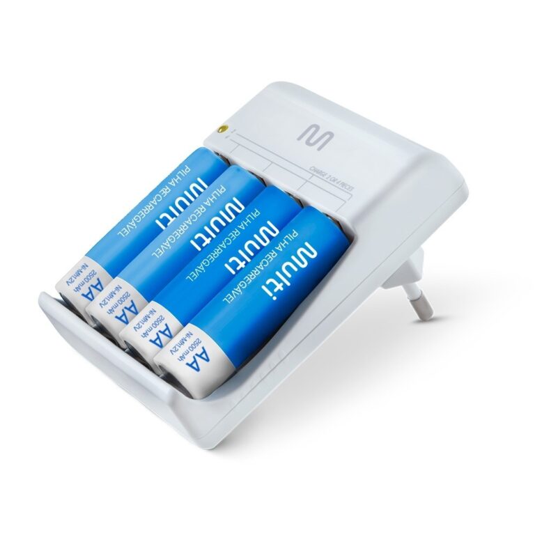 CARREGADOR DE PILHAS MULTILASER 4 pilhas AA recarr