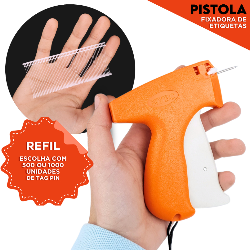 Aplicador De Tag Etiquetadora Com 500 Ou 1000 Refil TagPin-BNVT