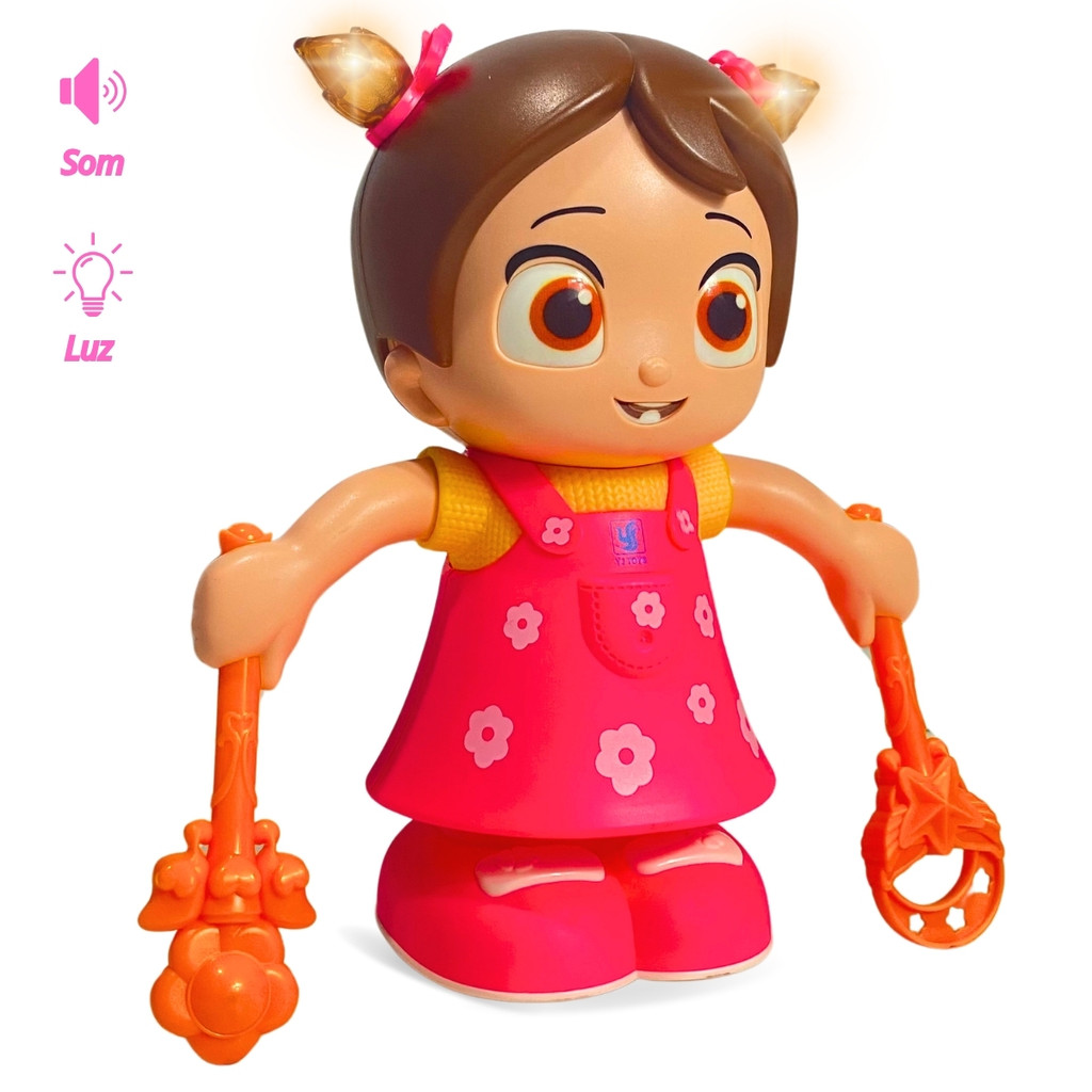 Brinquedo Infantil Boneca Da Pirueta Com Luzes Som E Música
