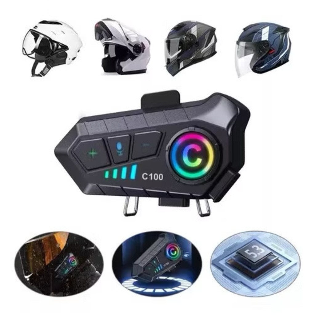 Fone de Ouvido de Capacete Moto Bluetrooth Controle De Voz Fang.store