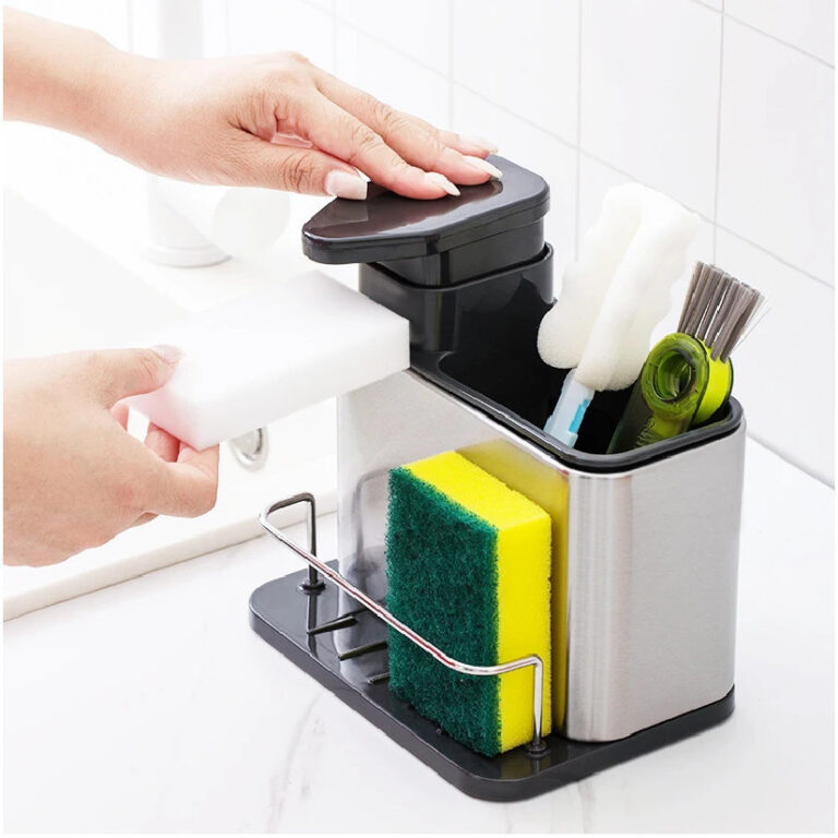 Porta Detergente Dispenser Sabão Liquido Esponja 
