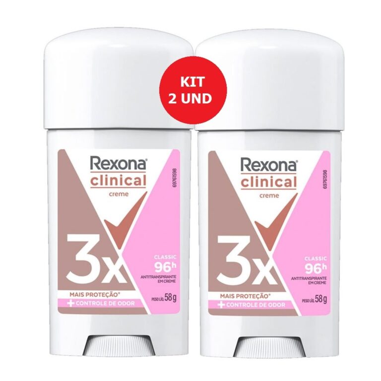 Kit C/2 Rexona Clinical Creme Antitranspirante Cla